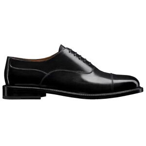 Dior Embassy Oxford Loafer Black Calfskin Leather Flat Lace Up Dress Shoes 43 10